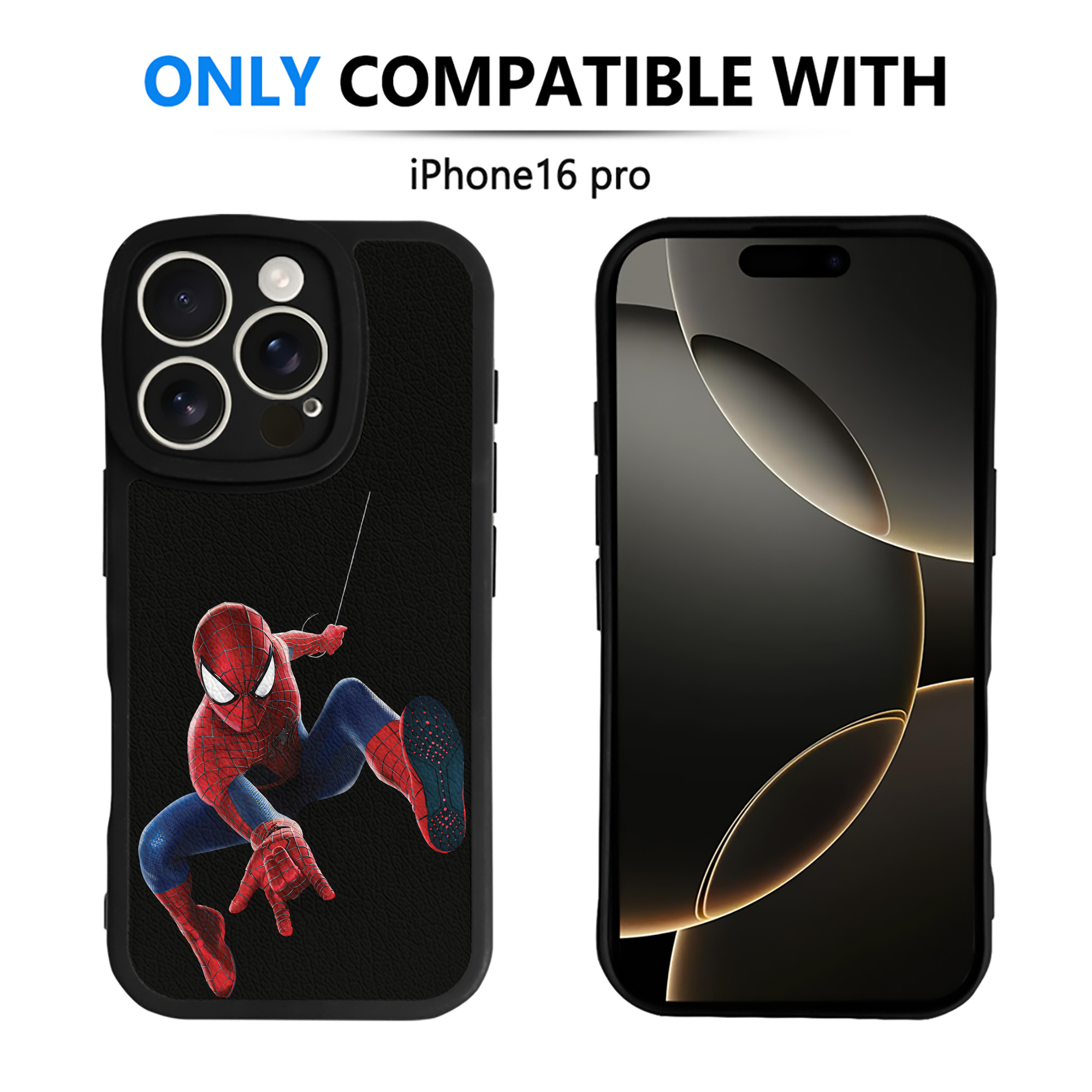 Spider Man スパイダーマン 【iPhone 16シリーズ対応】シリコンスマホケース（レザー調） 材質：シリコン